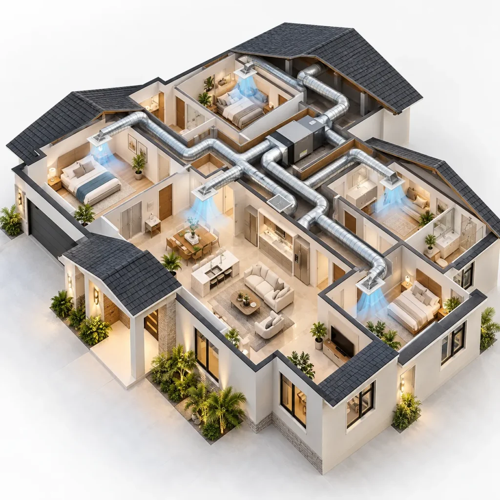 Ducted air conditioning system